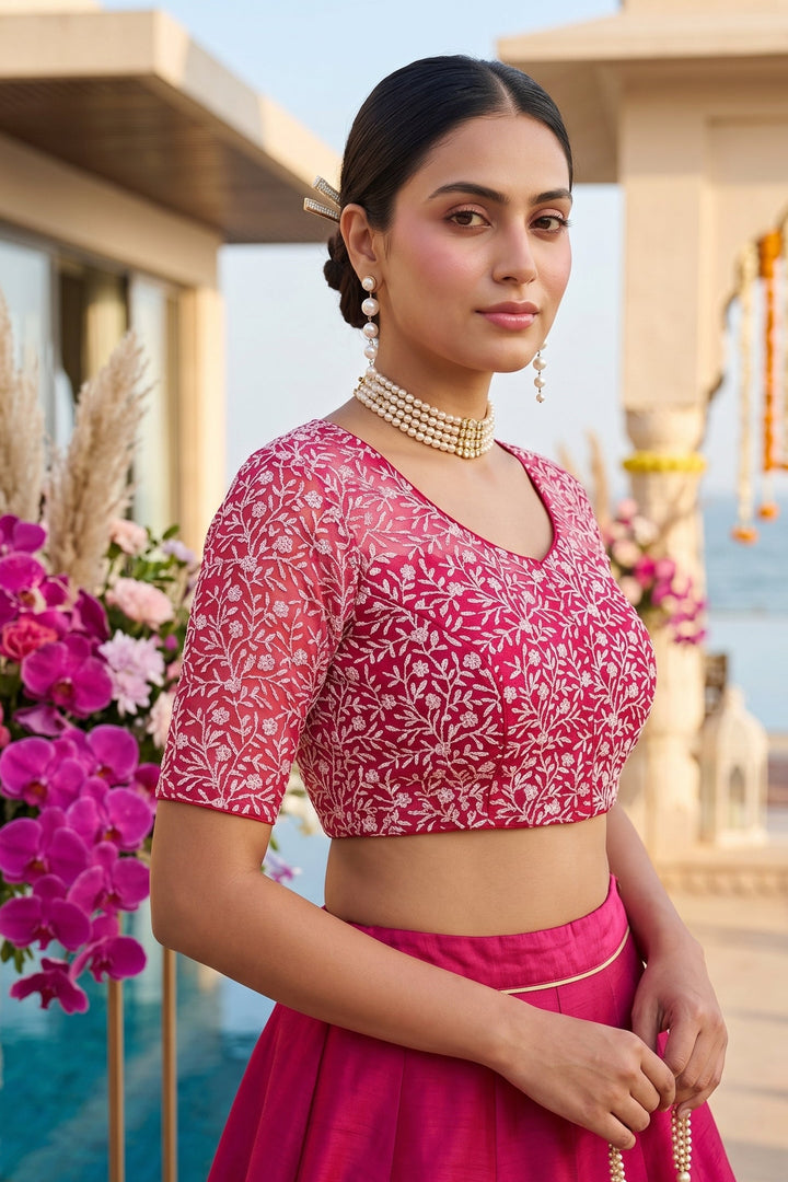 A Quiet Connection- Designer Net Blouse