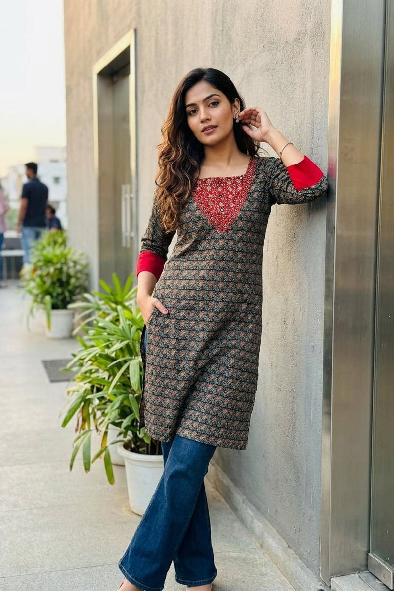 Saanvi Style Cotton Kurti