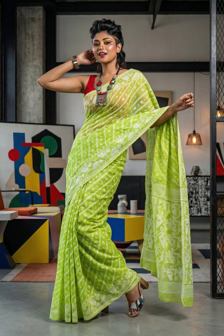 Bangaliyana Jamdani Saree