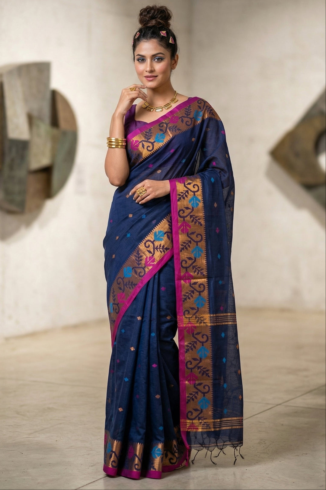 Metro Muse Khadi Cotton Saree