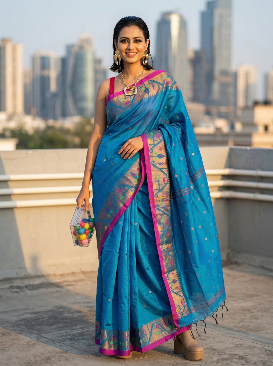 Metro Muse Khadi Cotton Saree