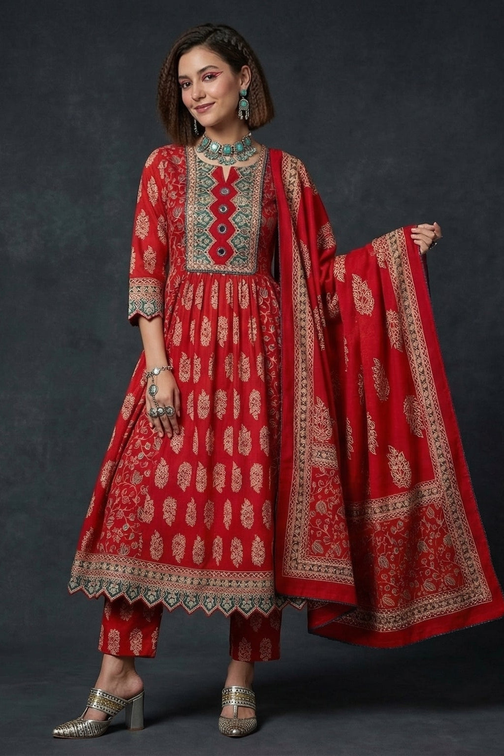 Welcoming Summer- Designer Cotton Suit Set