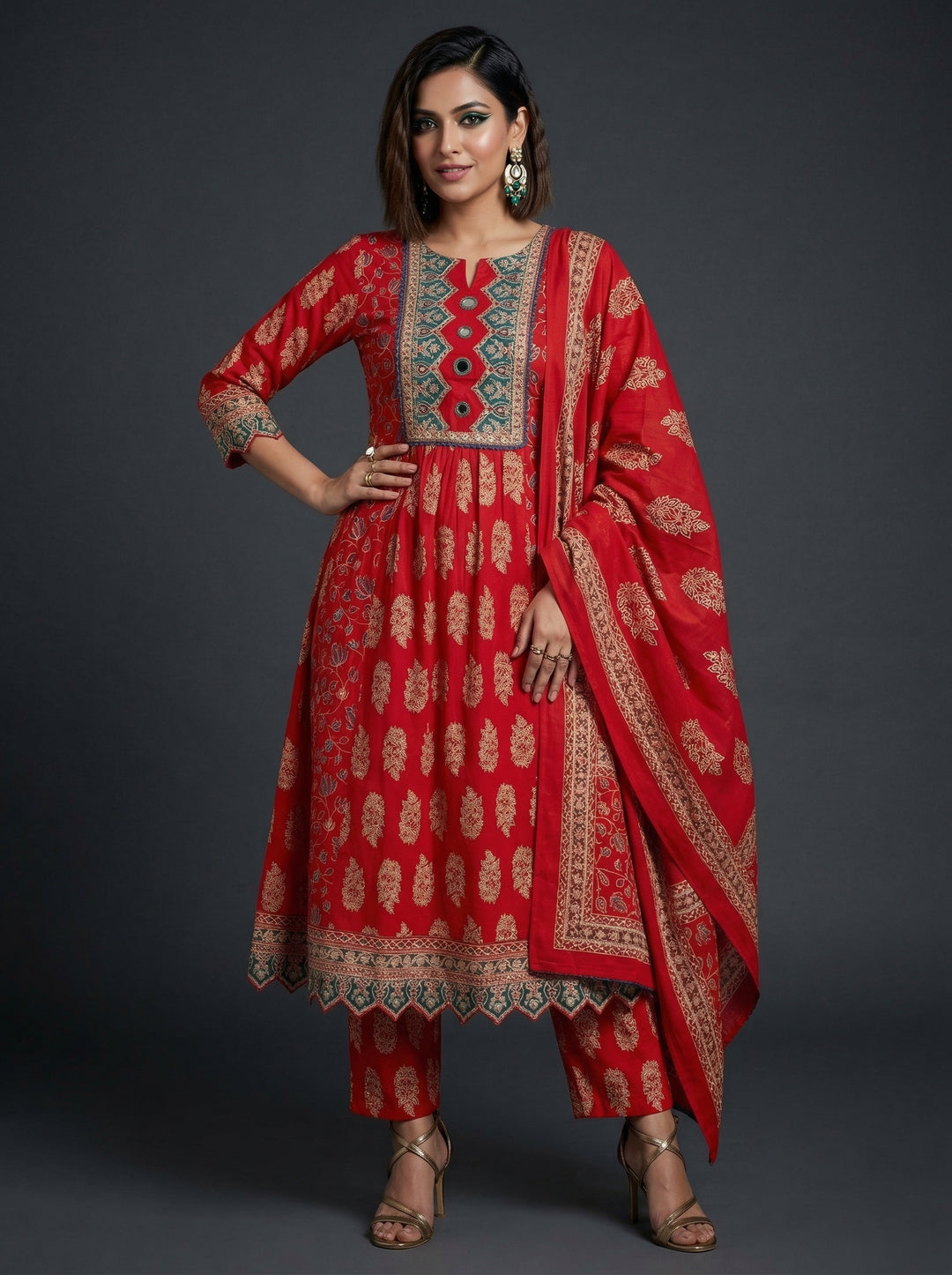 Welcoming Summer- Designer Cotton Suit Set