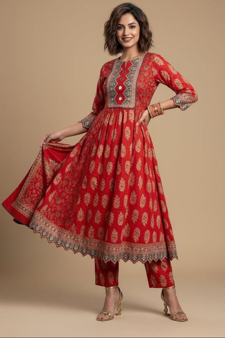 Welcoming Summer- Designer Cotton Suit Set