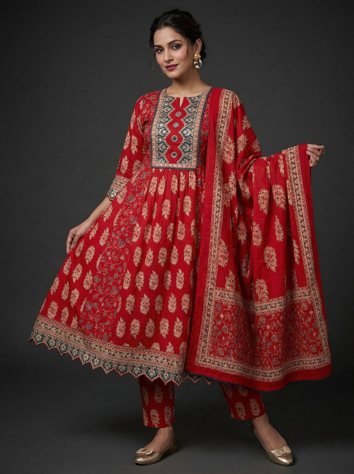 Welcoming Summer- Designer Cotton Suit Set