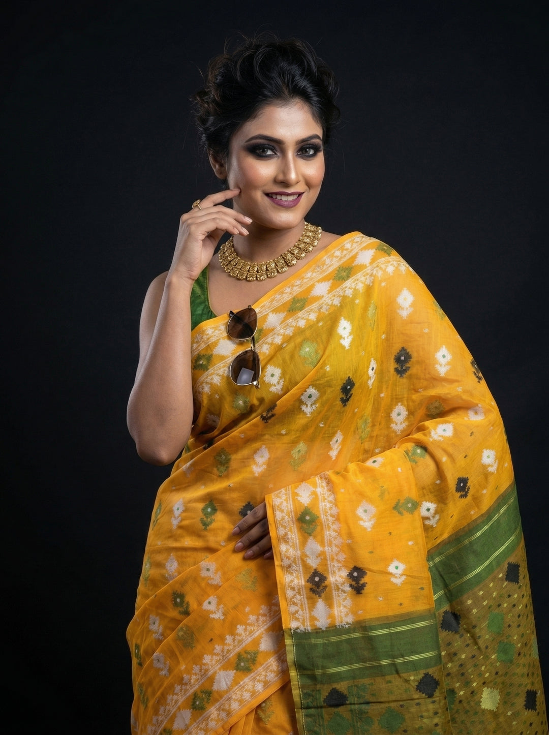 Basanika Cotton Jamdani Saree