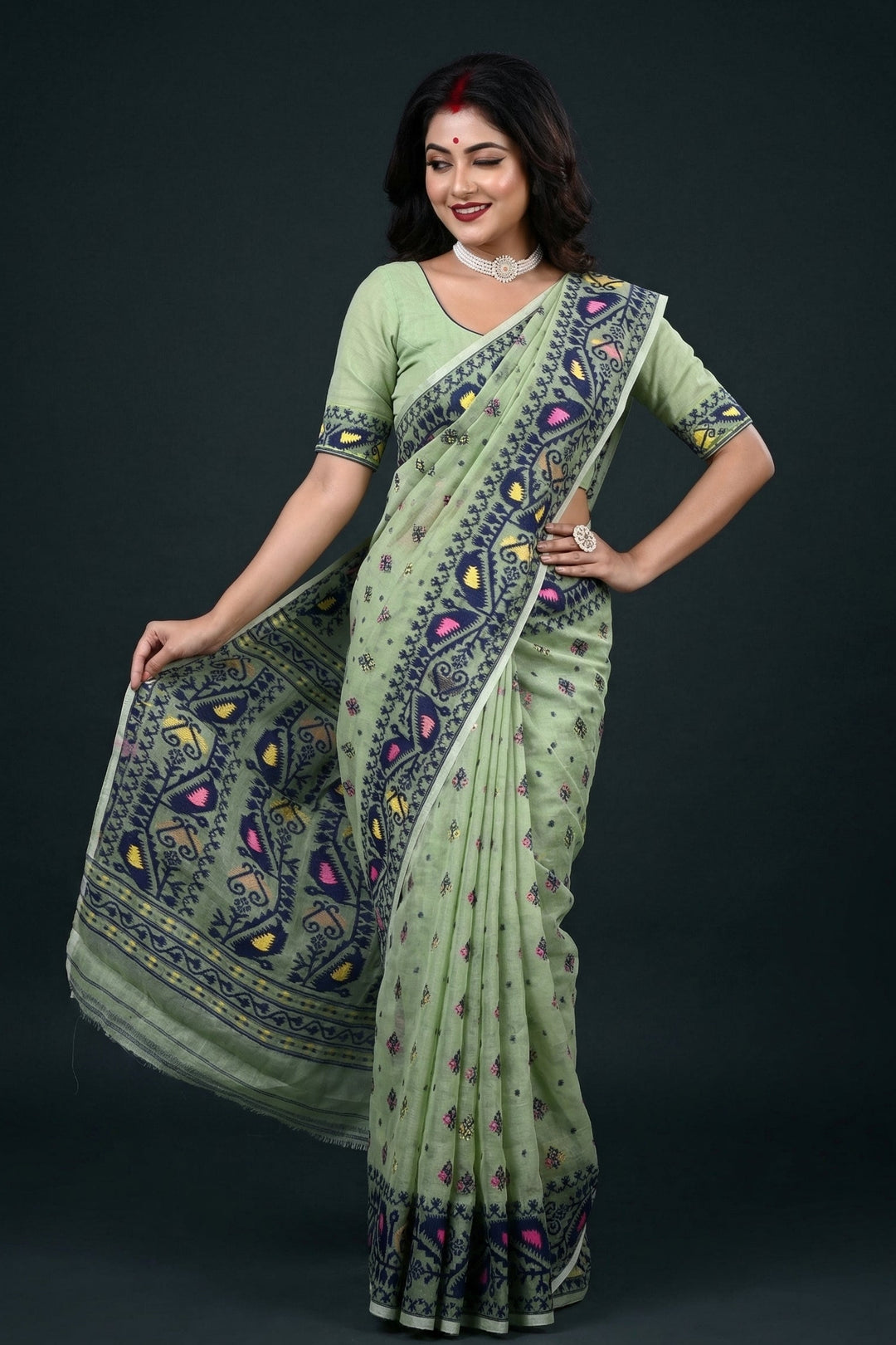 Sudarshana Dhakai Jamdani Saree
