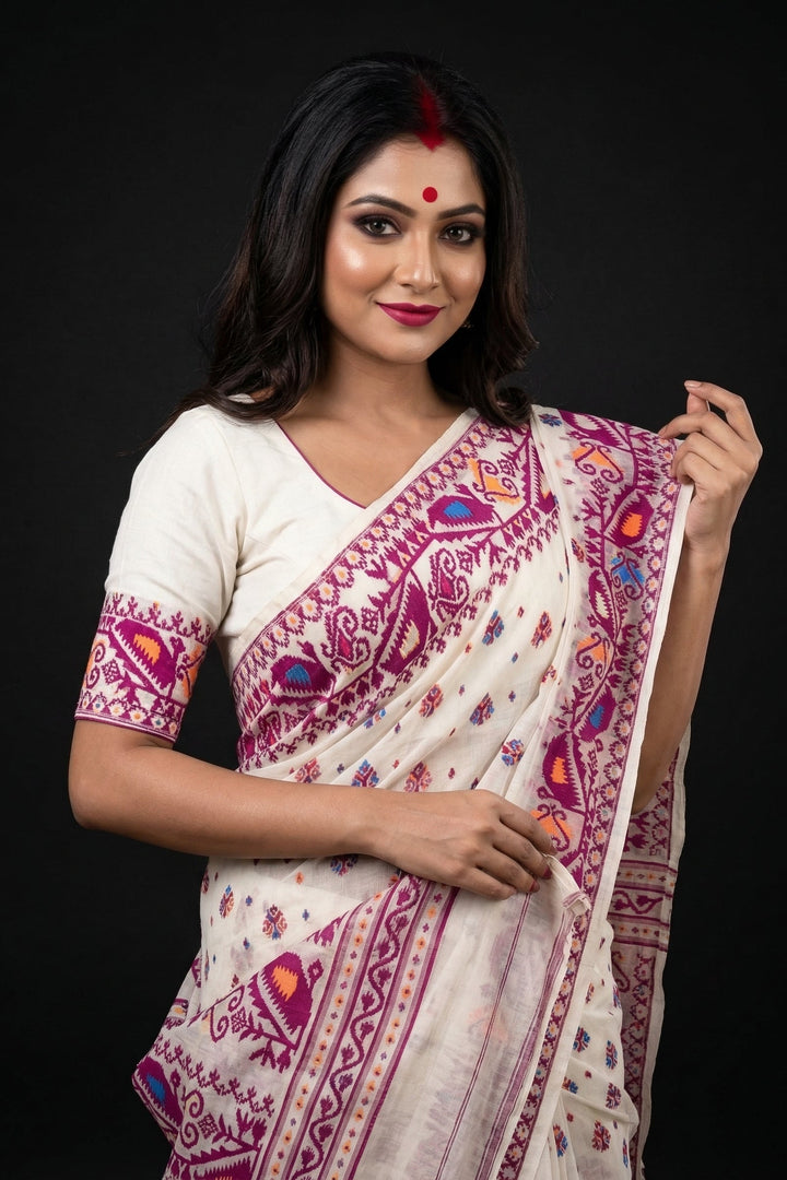 Sudarshana Dhakai Jamdani Saree