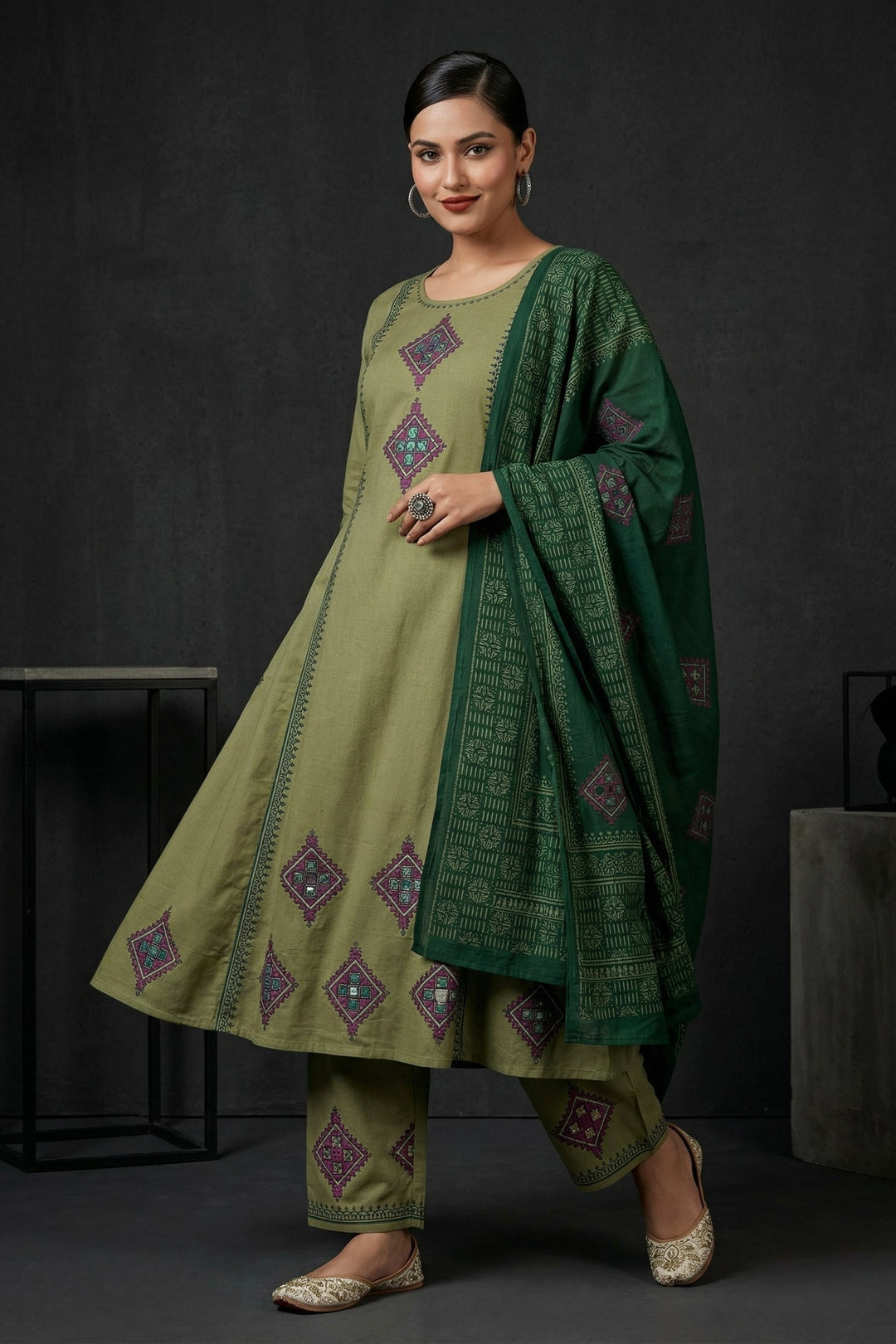 Pure Elegance Cotton Kurti  Suit