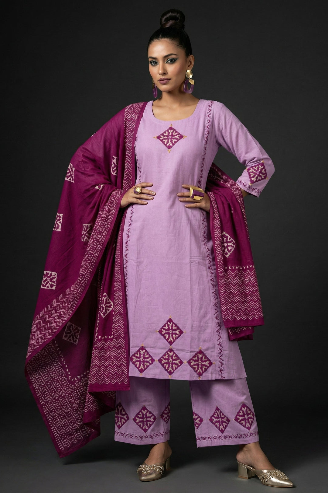 Pure Elegance Cotton Kurti  Suit