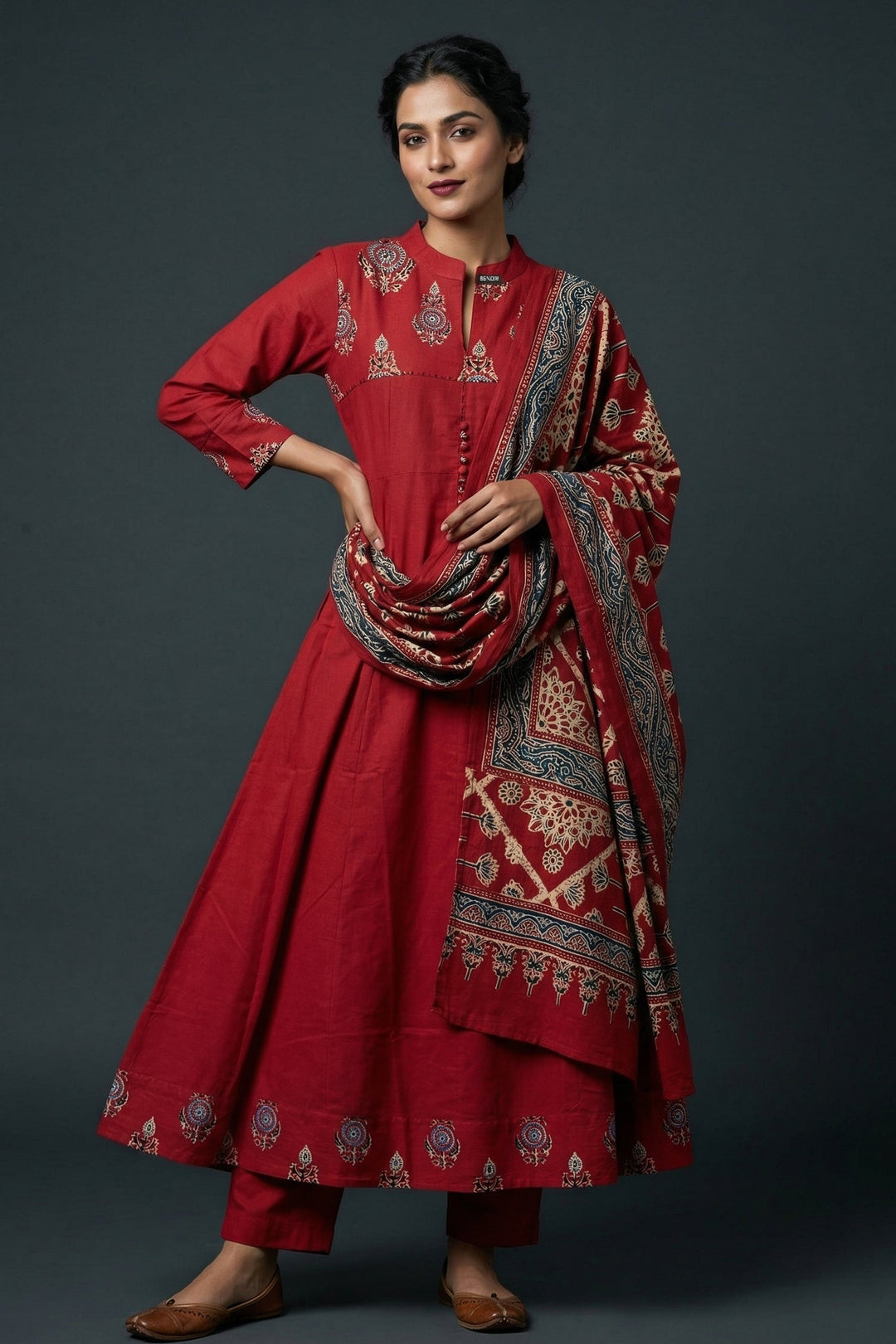Suhani Swirl - Printed Cotton Kurti Set