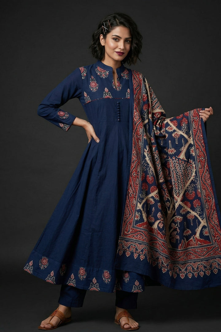 Suhani Swirl - Printed Cotton Kurti Set