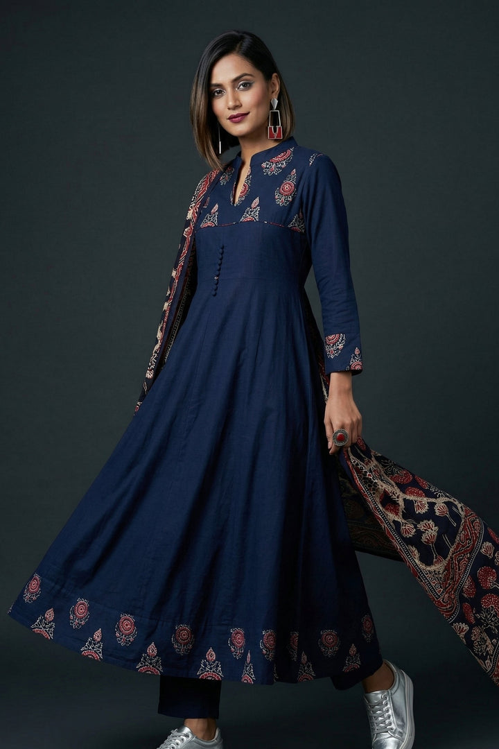 Suhani Swirl - Printed Cotton Kurti Set