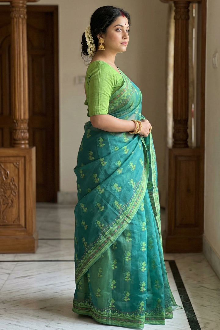 Pata Bahar Bengal Jamdani Saree