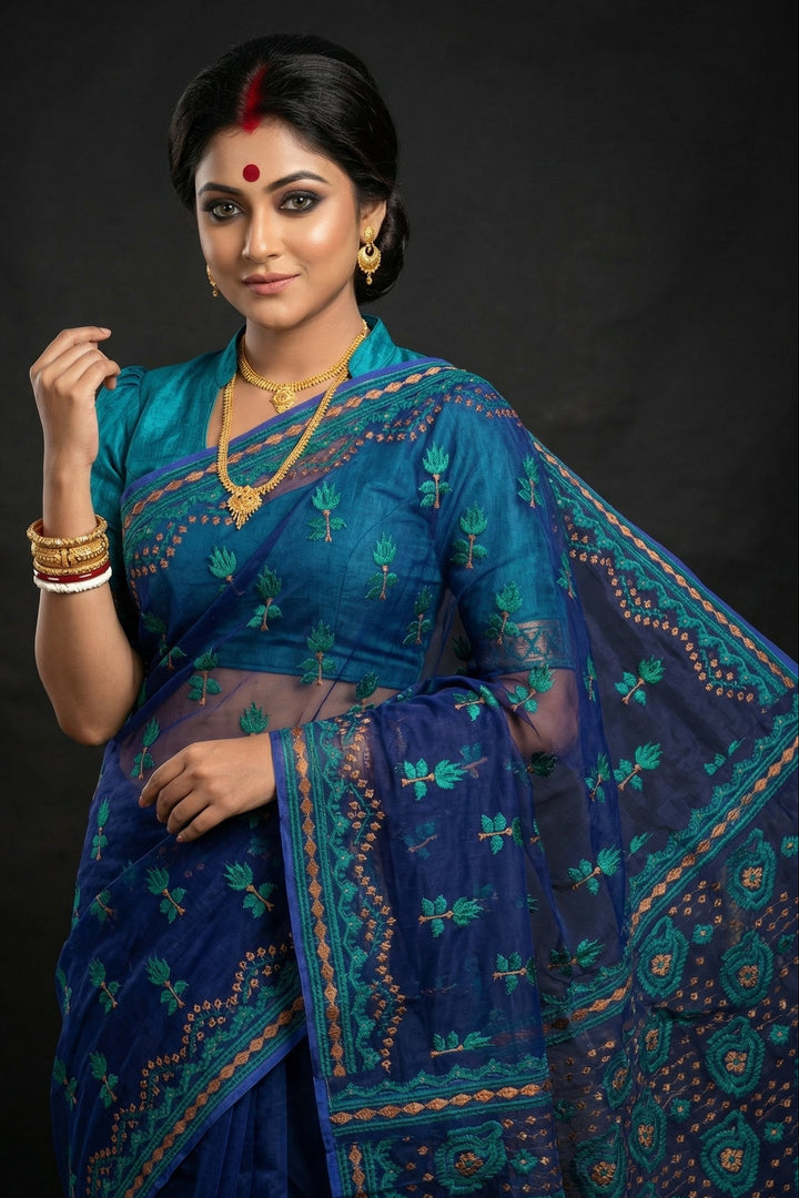 Pata Bahar Bengal Jamdani Saree