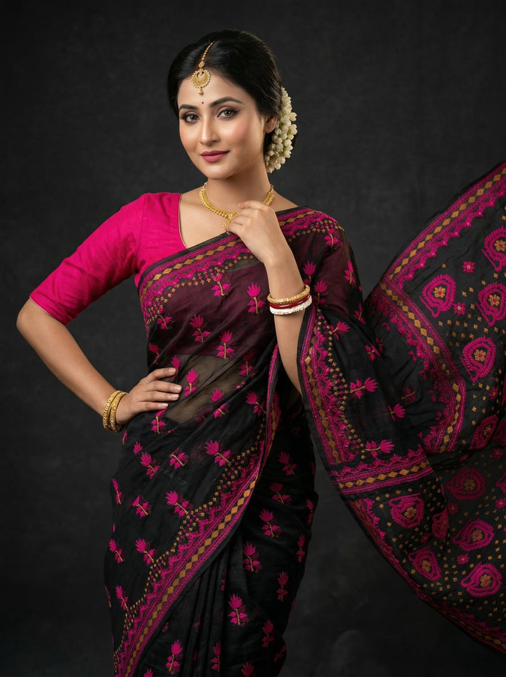 Pata Bahar Bengal Jamdani Saree