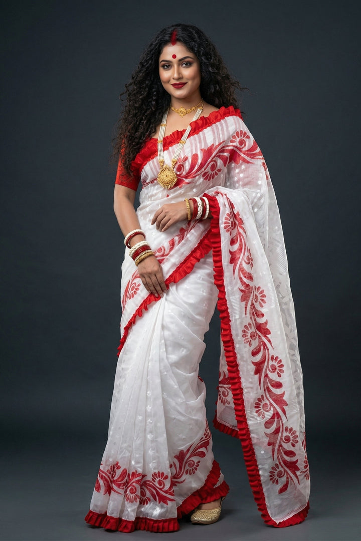 Pushpanjali Special Jamdani Saree
