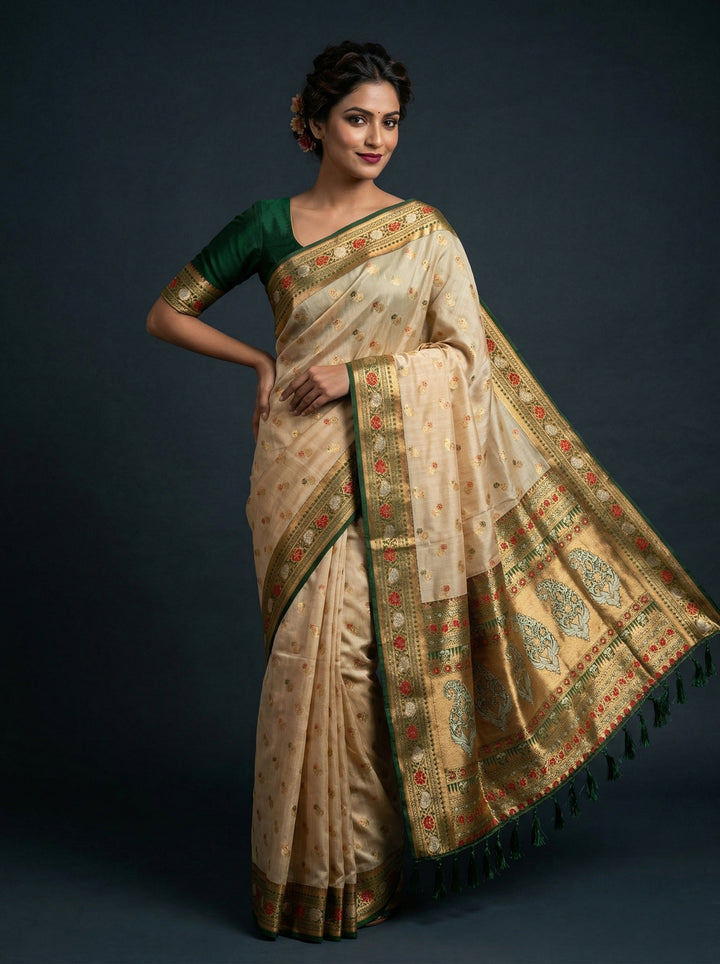 Zarika Semi Tussar Silk Saree