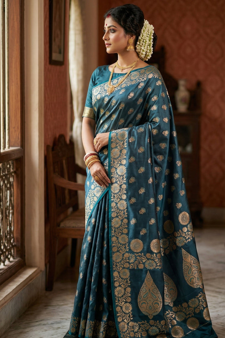 Flowy Magic (Satin Silk Saree)