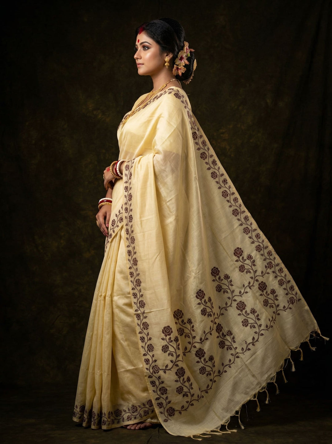 kotha koli Semi Tussar Silk Saree