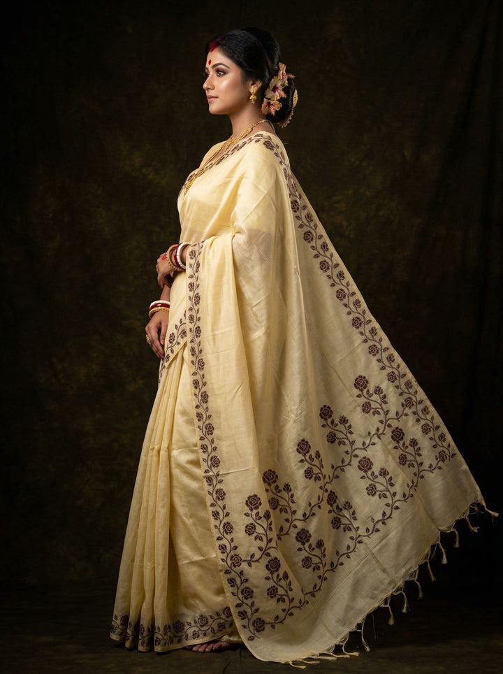 kotha koli Semi Tussar Silk Saree