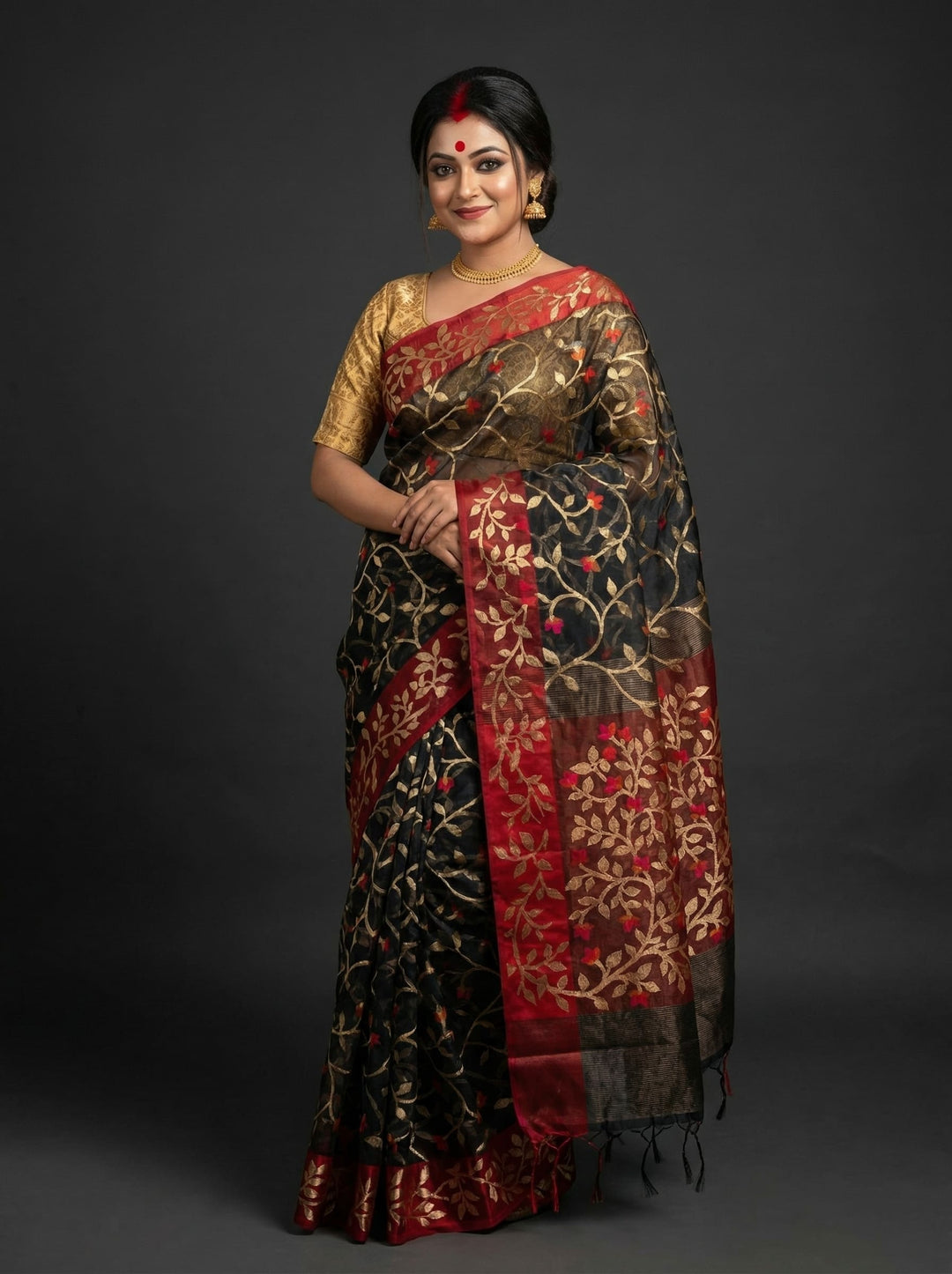 Divine Essence Muslin Jamdani Saree