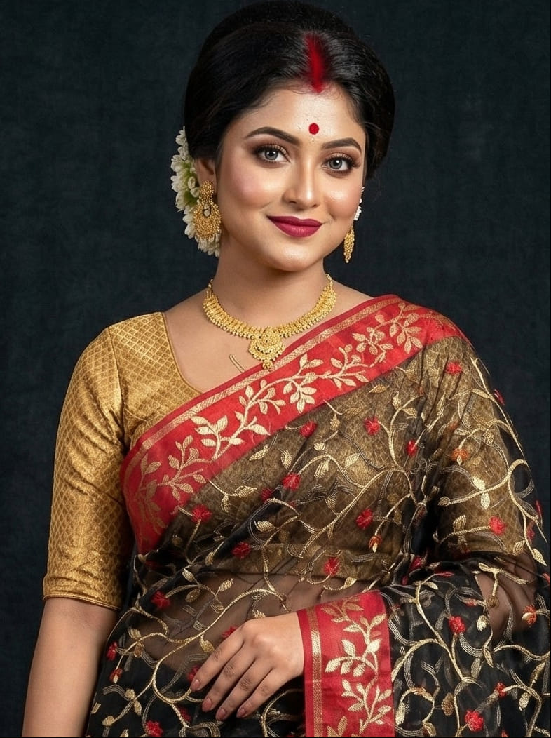Divine Essence Muslin Jamdani Saree