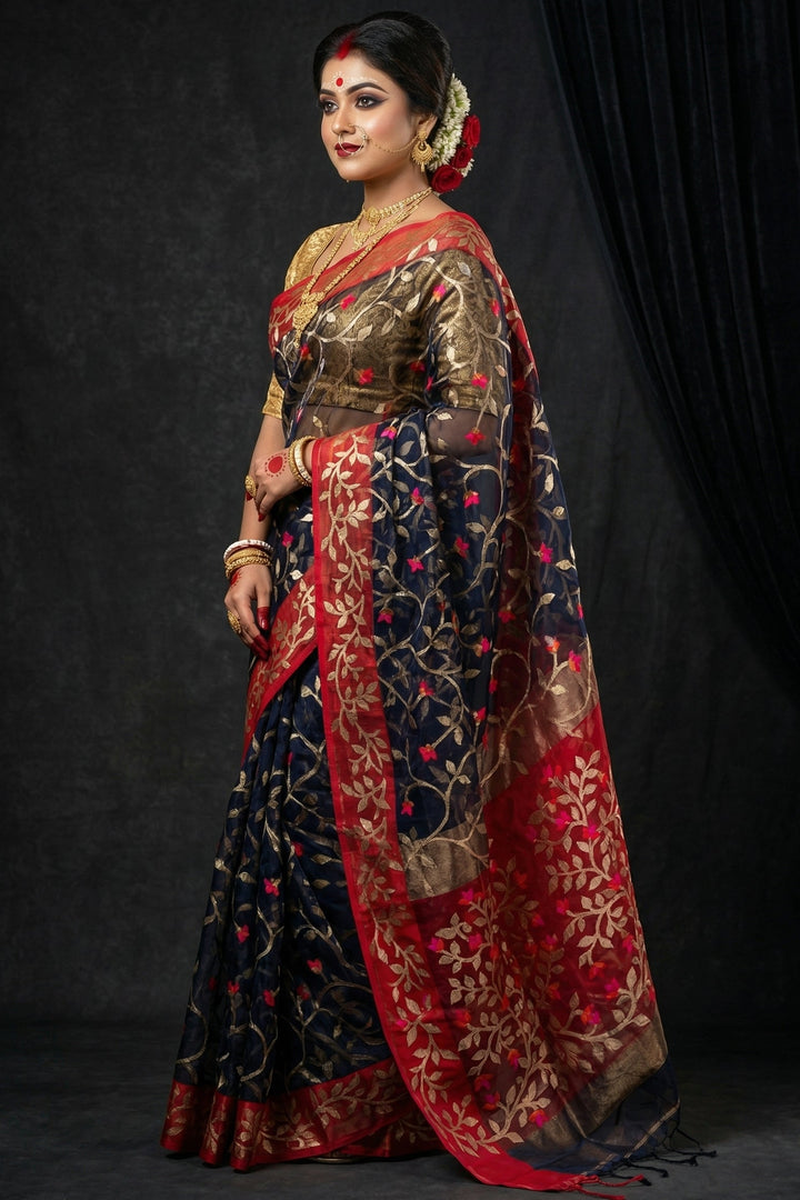 Divine Essence Muslin Jamdani Saree