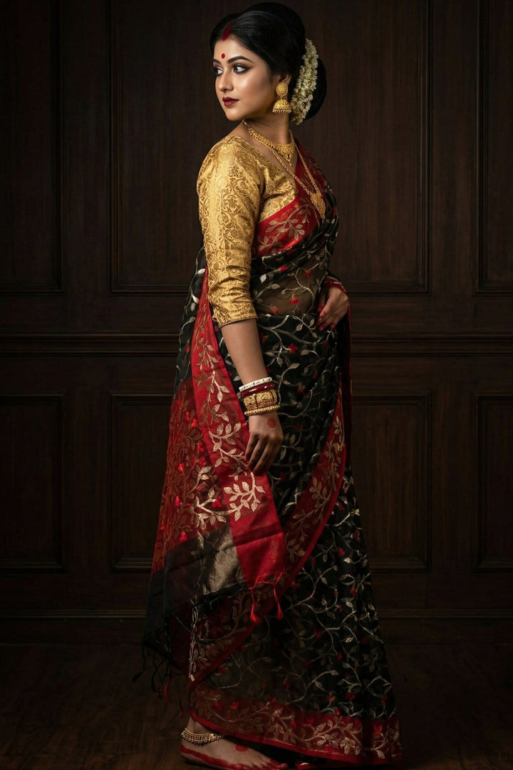 Divine Essence Muslin Jamdani Saree