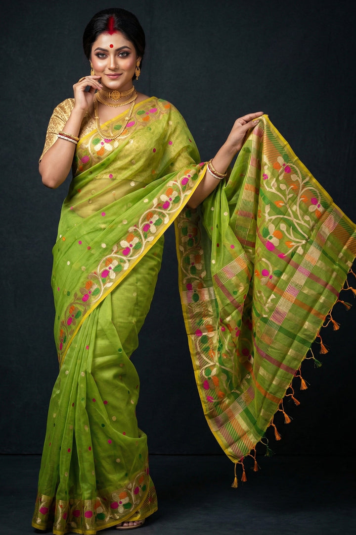 Divine Essence Muslin Jamdani Saree