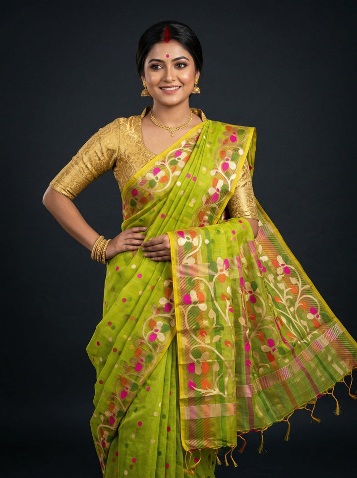 Divine Essence Muslin Jamdani Saree