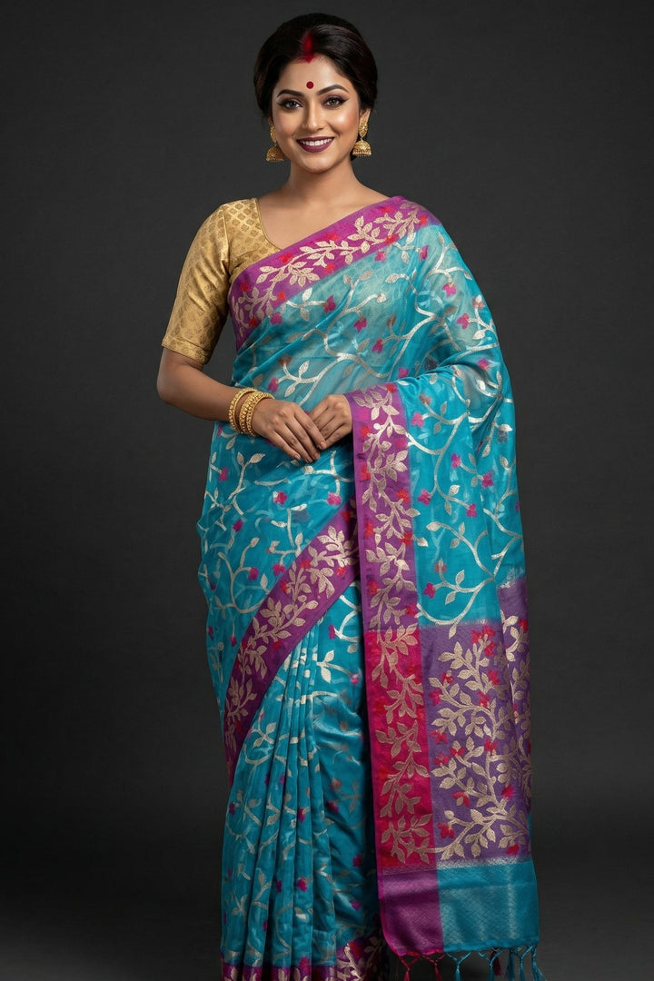 Divine Essence Muslin Jamdani Saree