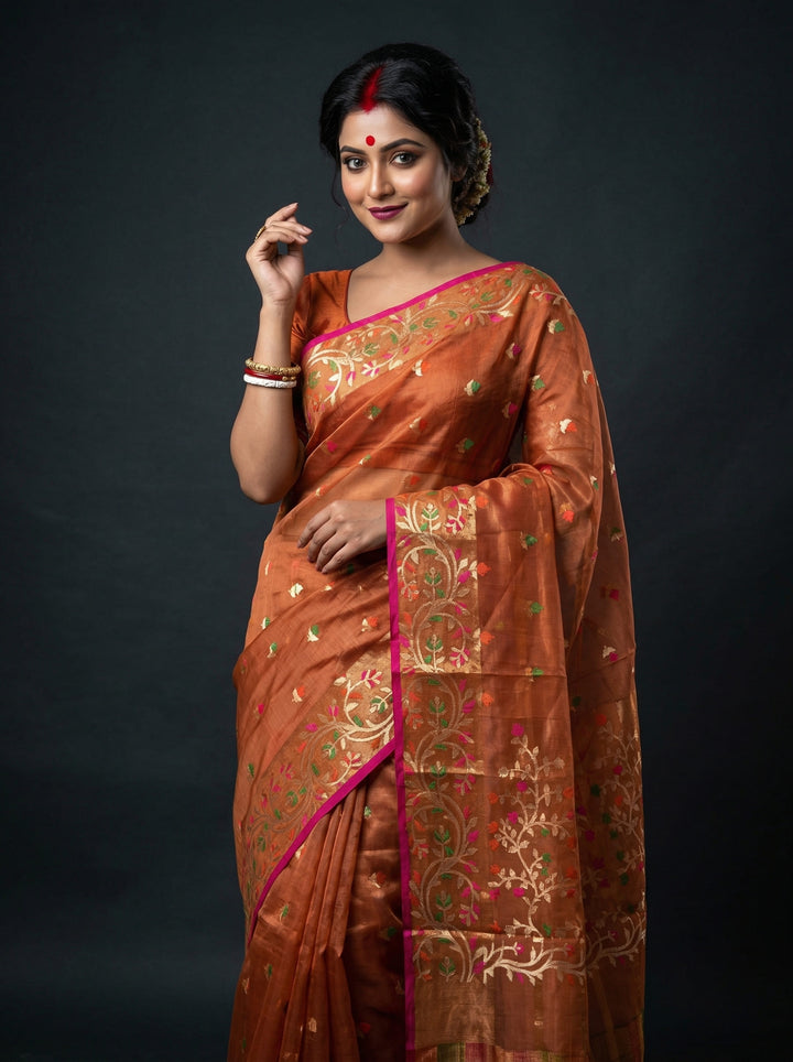Divine Essence Muslin Jamdani Saree