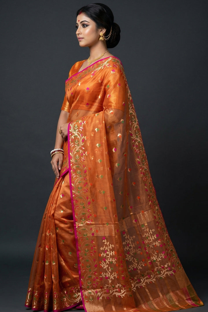 Divine Essence Muslin Jamdani Saree