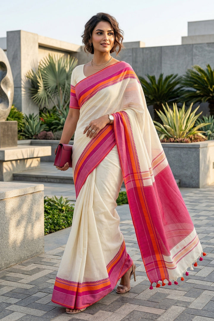 Snigdha Probha Dhaniyakhali Khadi Cotton Saree