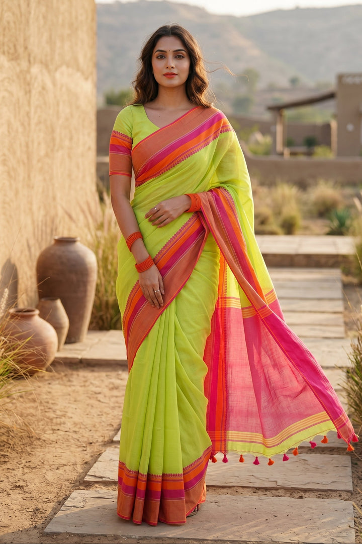 Snigdha Probha Dhaniyakhali Khadi Cotton Saree
