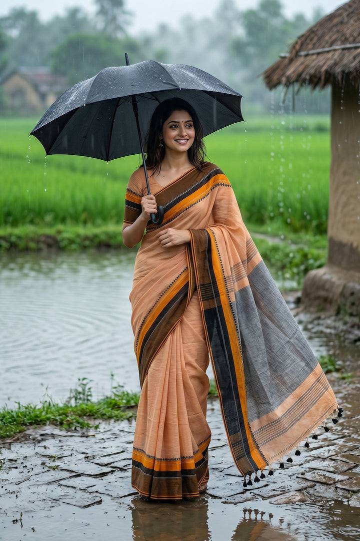 Snigdha Probha Dhaniyakhali Khadi Cotton Saree