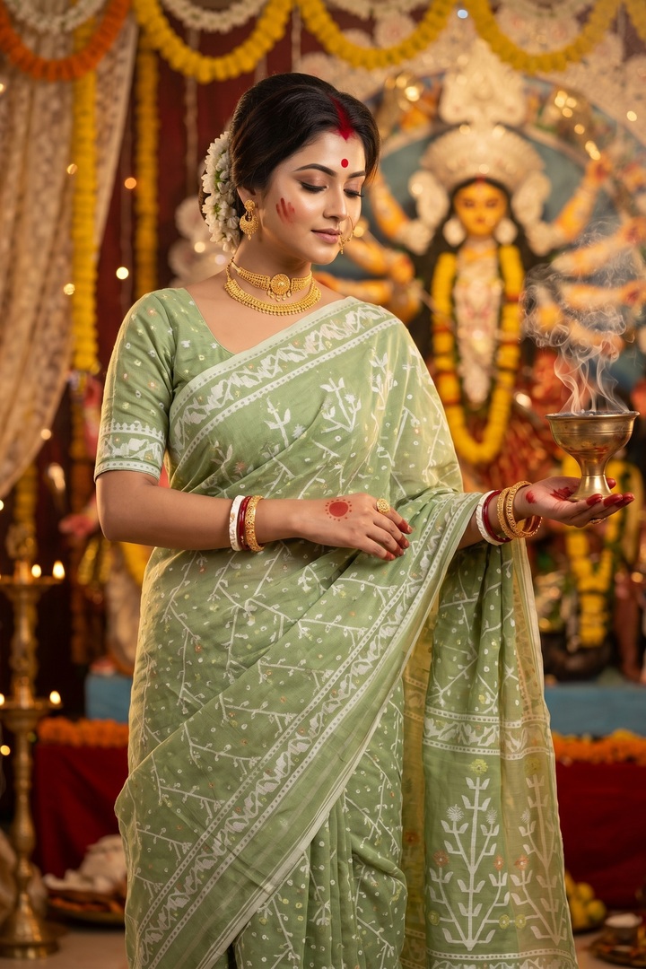 Chandraboli Jamdani Saree