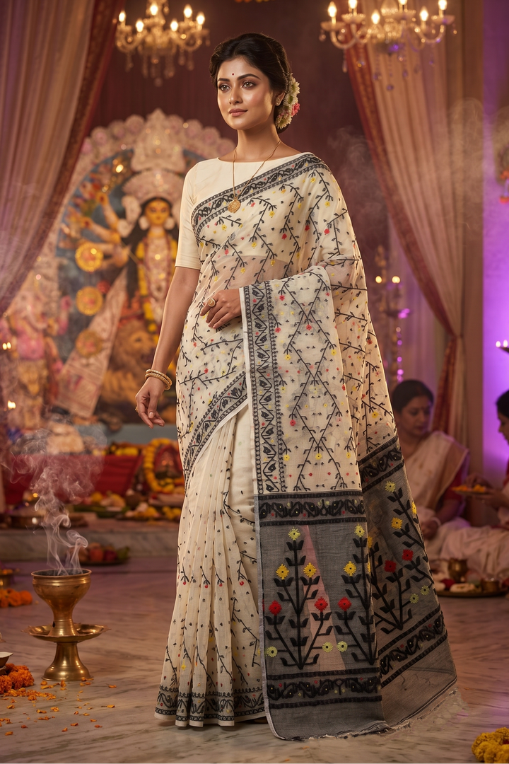 Chandraboli Jamdani Saree