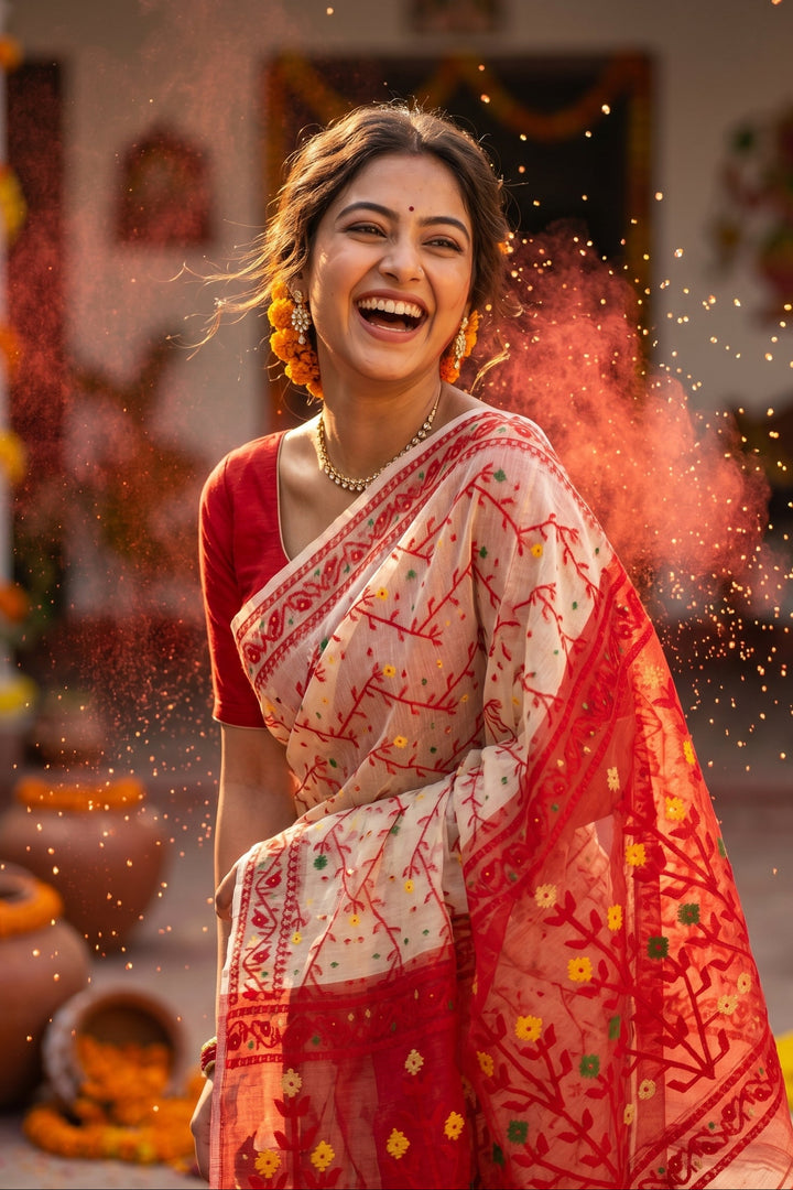 Chandraboli Jamdani Saree