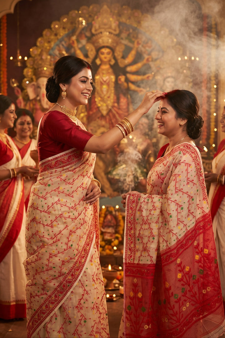 Chandraboli Jamdani Saree