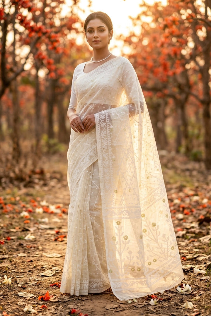 Chandraboli Jamdani Saree