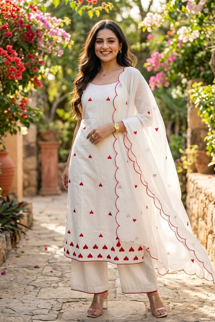 Breezy Blossom Cotton Kurti Set