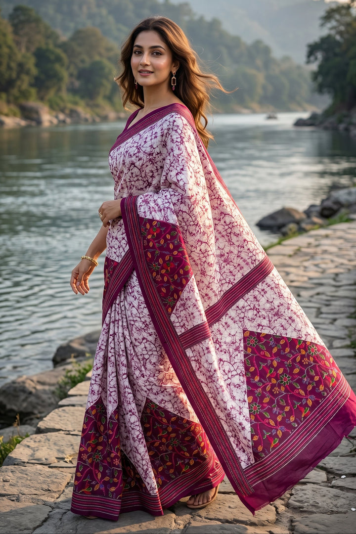 Trikon Ranga Fancy Silk Saree