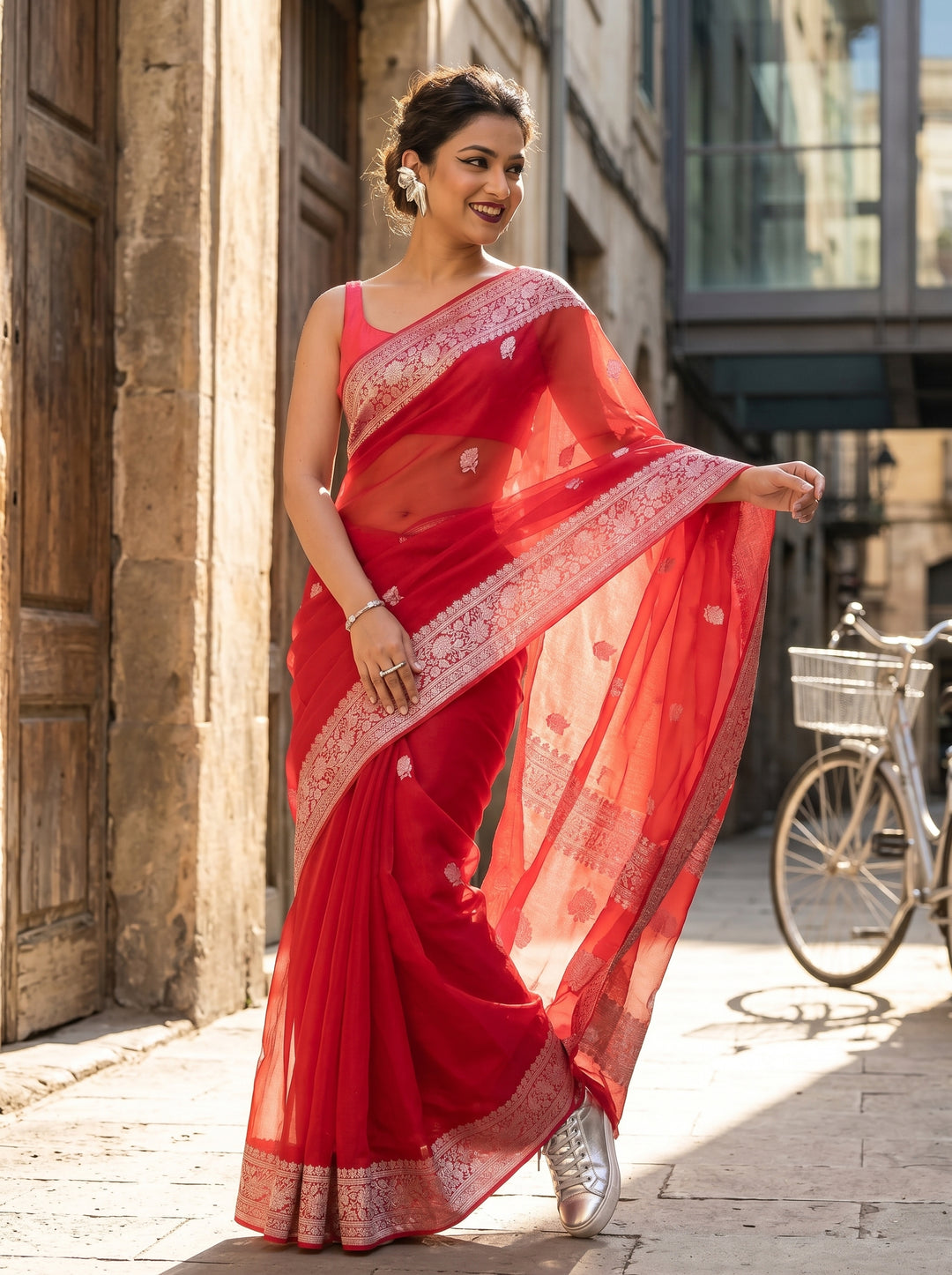Khaddi Chiffon Handloom Banarasi