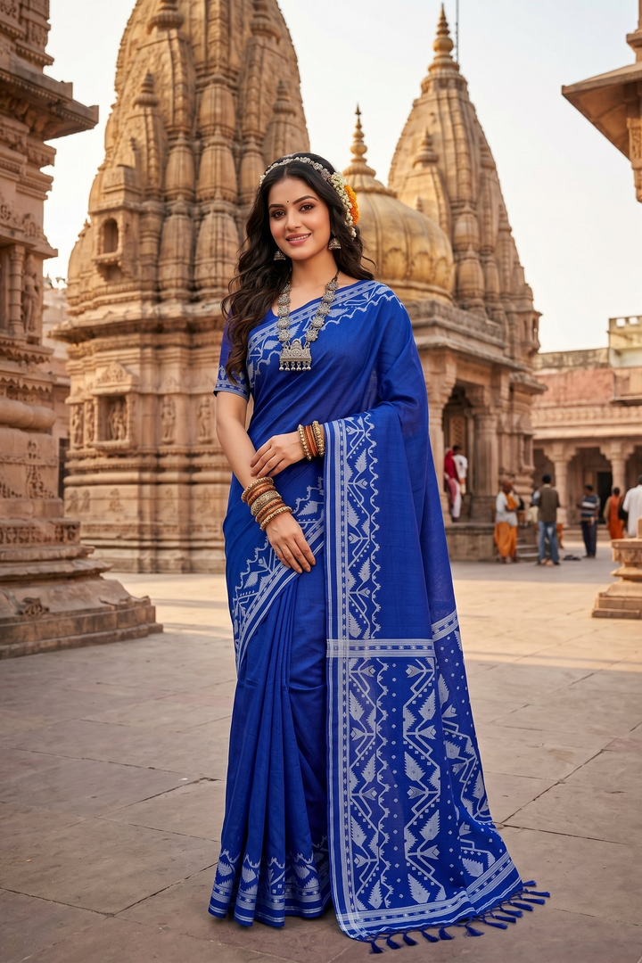 Pother Panchali Gachi Tussar Jamdani Saree