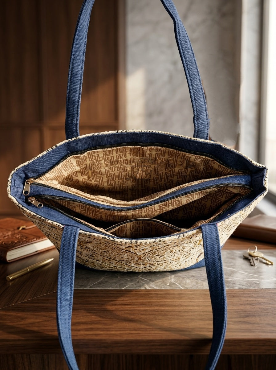 Carry Style- Dual Tone Tote Bag