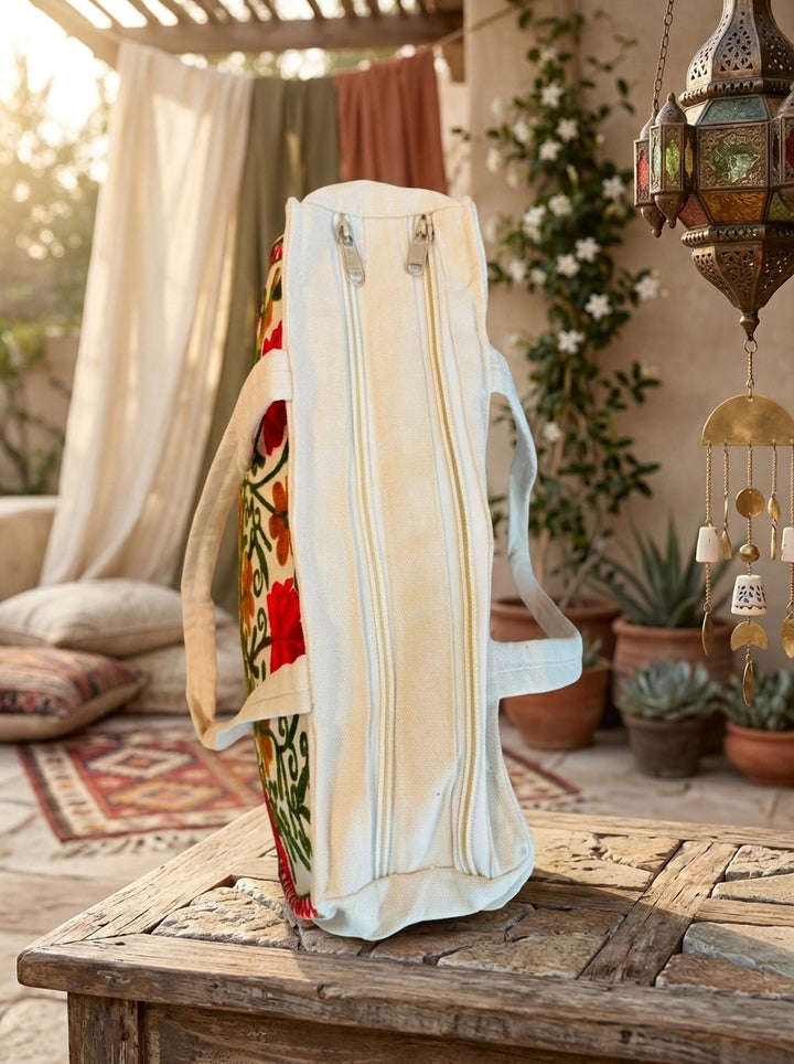 The Floral Tapestry - Embroidered Tote Bag