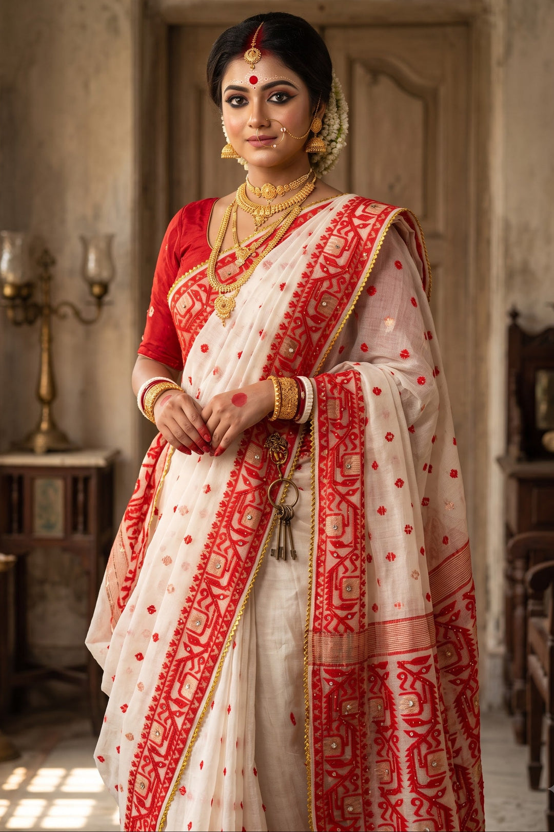 Sonar Alo  Katdana Jamdani Saree