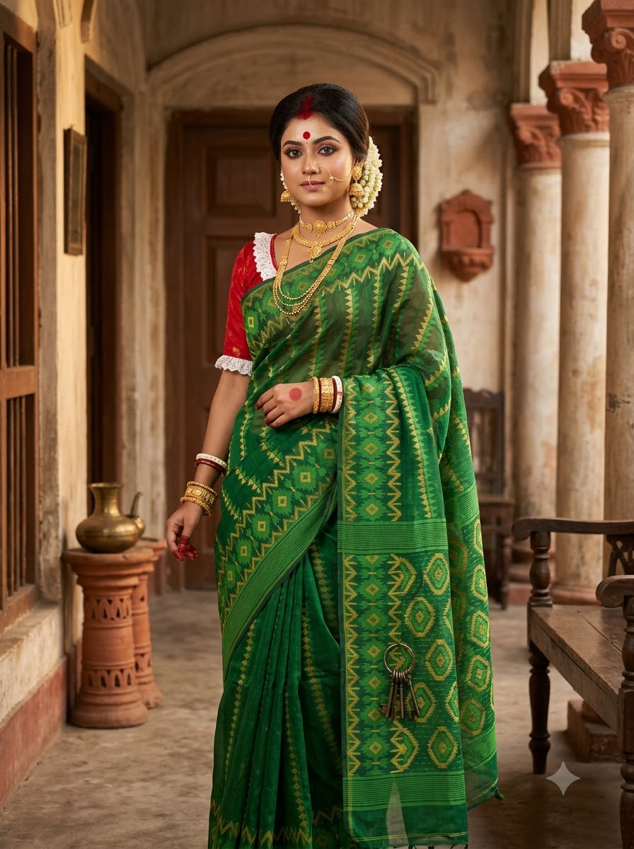 Durga Prabha Premium Zari Jamdani Saree